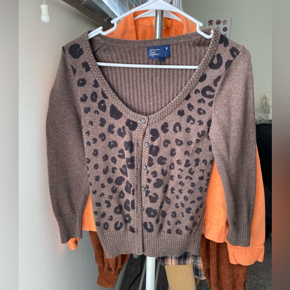 AE Cheetah Print Cardigan